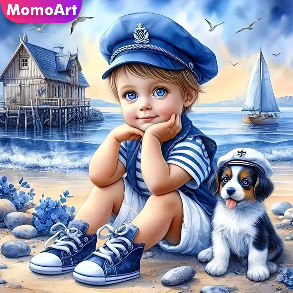 Photo Mosaic Print - Momoart Tam Elmas Boyama Çocuk Çocuk
