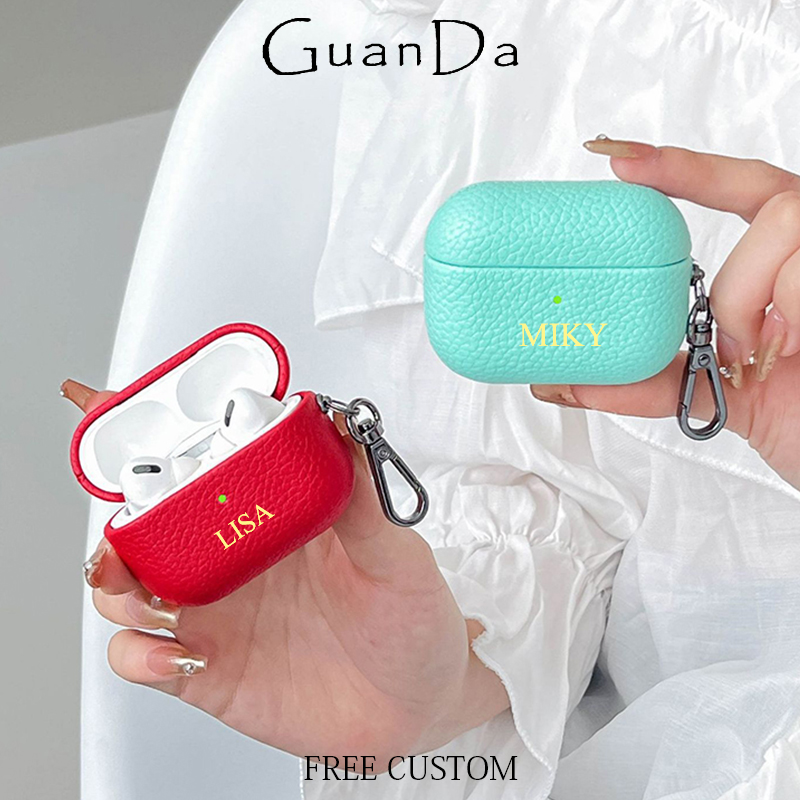 Monogram Keychain Leather - Moda Sevimli Mini DIY Kulaklık Kutusu