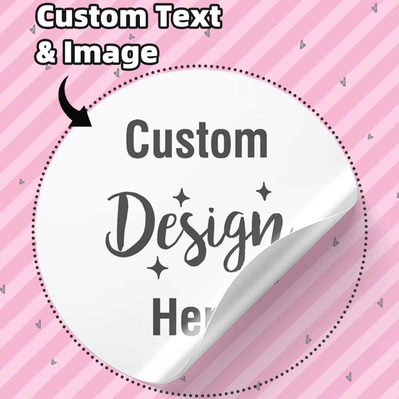Personalised Candle Label - 3/5/6CM Özel Su Geçirmez Yuvarlak Çıkartmalar,