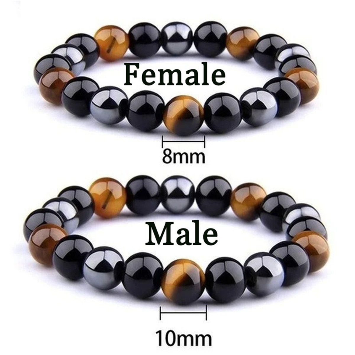 Coordinates Bracelet - Erkek Bileklikleri Manyetik Hematit Kaplan Gözü