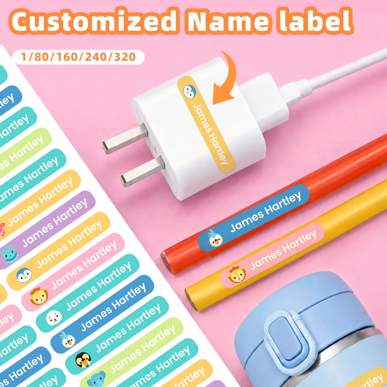 1-320 Adet Özel Çizgi Film İsi - Personalized Name Box incelemesi ve fiyatı